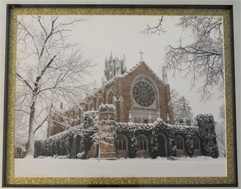 Beautifully Framed Photograph of All Saints Chapel in Sewanee Tennessee - Frame Measure 18 by 21 