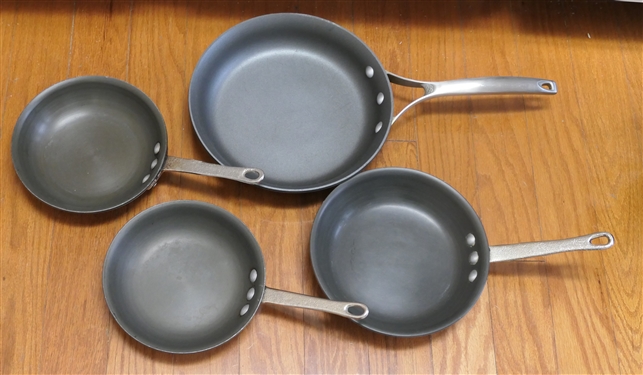 4 - Commercial Aluminum Skillets - 2 7 1/2 1 - 8 1/2 and 1 - 10 