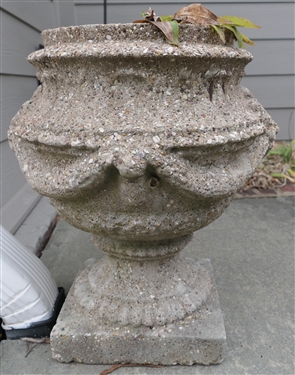 English Concrete Urn Style Planter - Measures 18 Tall 15 