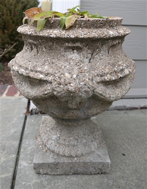 English Concrete Urn Style Planter - Measures 18 Tall 15 