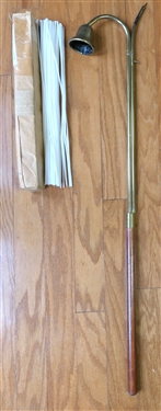 Sudbury Brass Candlelighter with Brass Bell Snuffer - Additional Candle Lighters - Measures 39 Long 