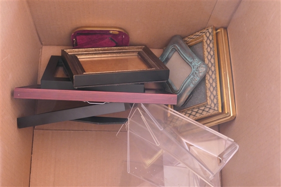 Large Lot of Photo Frames Mostly 4 by 6 and 5 by 7 - Black, Gold, Silver, and Acrylic
