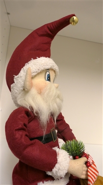 Nicely Made Santa Elf with Hand Painted Eyes, Wired Arms and Legs 