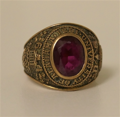 10kt Yellow Gold University of Alabama Class Ring - Size 7 