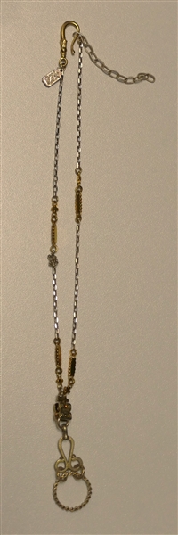 Sennod Sterling Silver  Two Tone Vignette Necklace with Pendant - Sennod - Made in New Orleans - Necklace Measures 20" Long