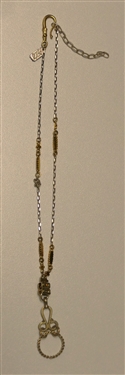 Sennod Sterling Silver  Two Tone Vignette Necklace with Pendant - Sennod - Made in New Orleans - Necklace Measures 20 Long