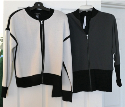 I by Iris Setlakwe Charcoal Gray and Black Jacket -Size Small and Lafayette 148 Size Small Black and White Jacket 