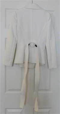 Iris Setlakwe Size 4 White Belted Jacket - Excellent Condition 