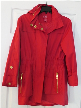 Pretty Red Ciao Milano Rain Coat - Size Extra Small 