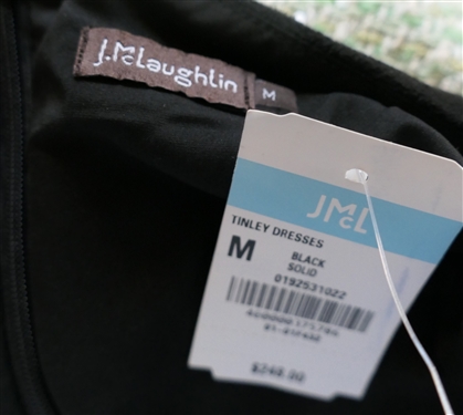 New with Tags  J. McLaughlin Tinley Dress in Black - Size Medium - $248 Original Price