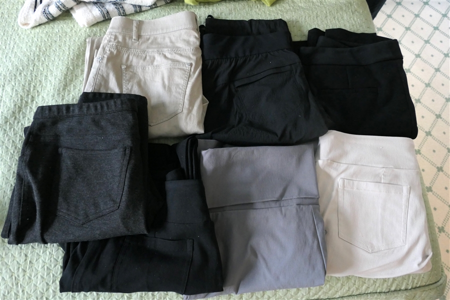 7 Pairs of Trousers - Sizes 2, 4, and Small - Ballins LTD, Bitte Kai Rand, Lafayette 148, Athleta, Alice & Olivia, and J. McLaughlin 