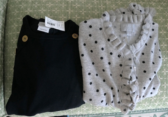 Marella Sport - Navy Sweater with Gold Buttons - Brand New with Original $275 Price Tag and Pure Collection Cashmere Cardigan Sweater - With Tags -  Size 6