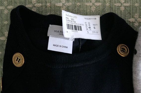 Marella Sport - Navy Sweater with Gold Buttons - Brand New with Original $275 Price Tag and Pure Collection Cashmere Cardigan Sweater - With Tags -  Size 6