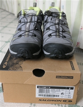 New Salomon XA Comp 7W Women's Hiking Shoes - Size 6.5 - Pewter Color - In Original Box 