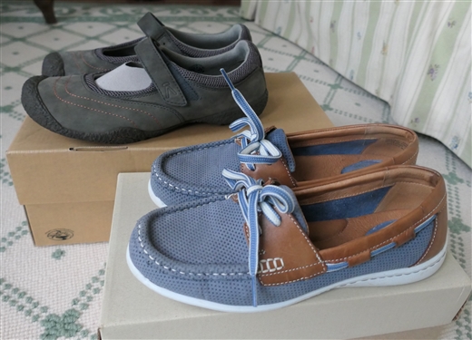 Clarks Artisan Cliffrose Sail - Size 6 1/2 in Original Box and Gray Suede Keen Mary Jane Style Shoes - Size 6.5
