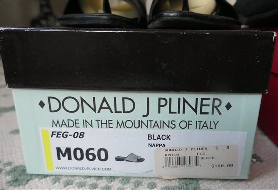 Arche Laius Black Suede Flats Like New in Original Box - Size 6.5 and Donald J. Pliner Flat Sandals in Original Box Size 6 