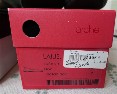 Arche Laius Black Suede Flats Like New in Original Box - Size 6.5 and Donald J. Pliner Flat Sandals in Original Box Size 6 