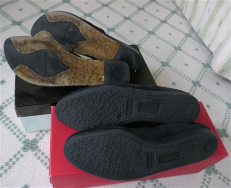 Arche Laius Black Suede Flats Like New in Original Box - Size 6.5 and Donald J. Pliner Flat Sandals in Original Box Size 6 
