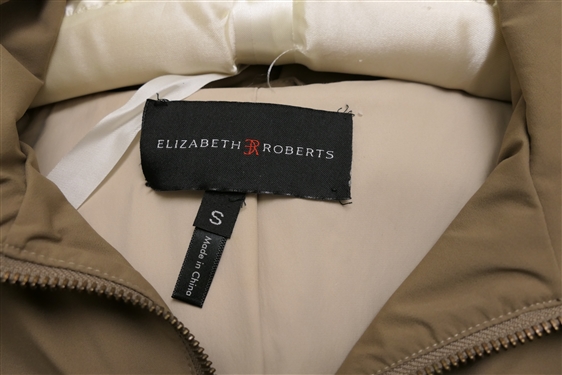 Elizabeth Roberts Tan Belted Jacket - Size Small 