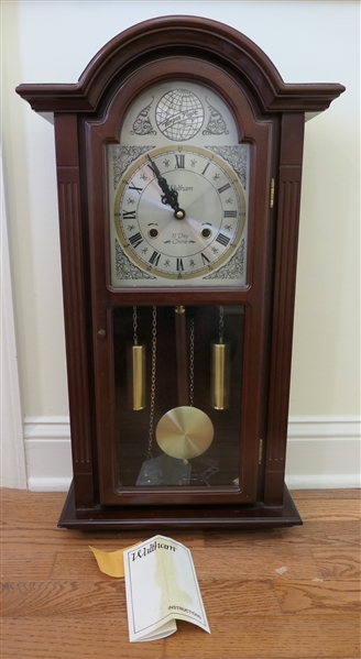 Lot Detail - Waltham 31 Day Chime Wall Clock - Mahogany Finish Case - Weight Driven - With Key ...