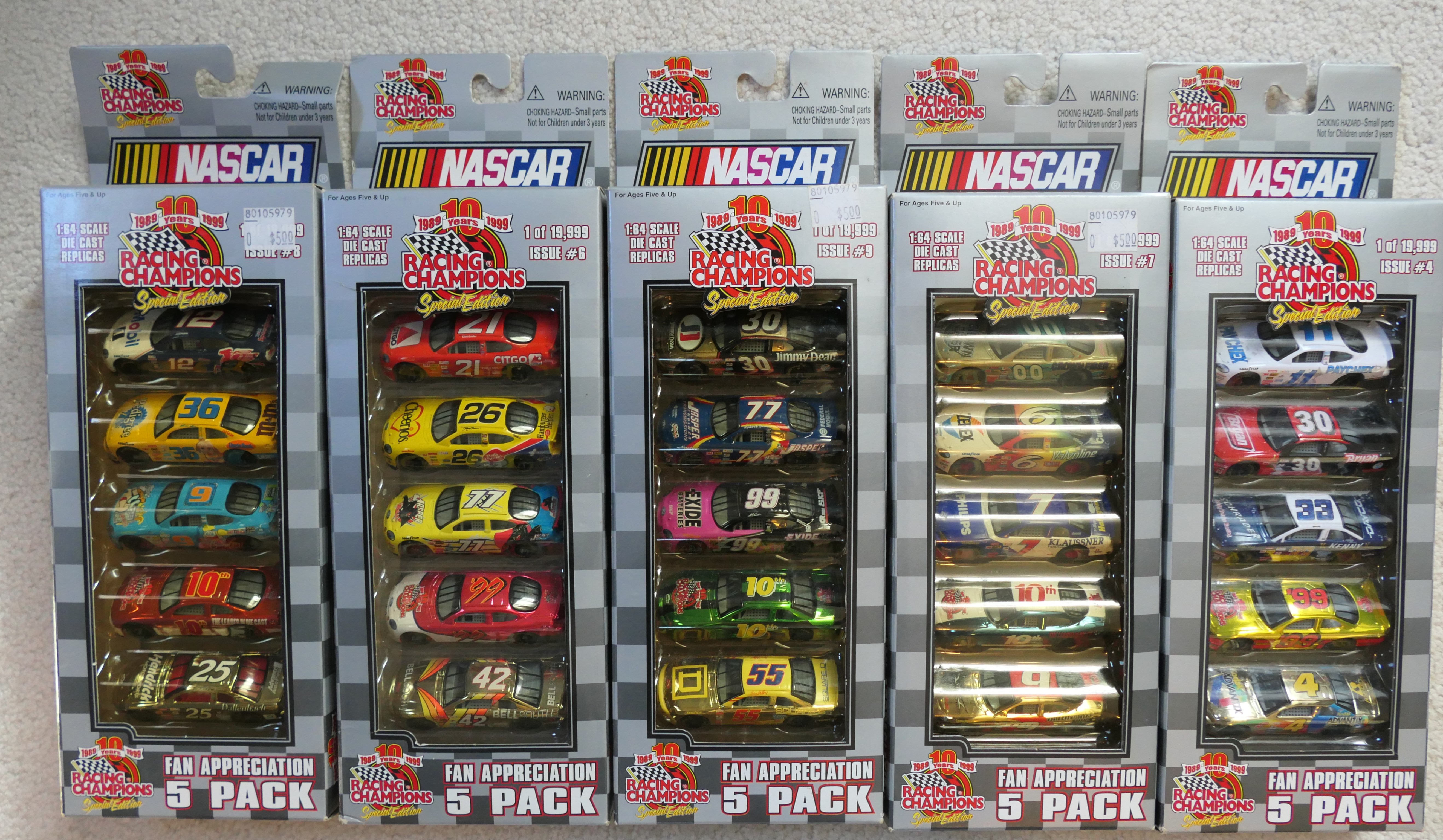 Lot Detail - 5 - NASCAR Racing Champions - Fan Appreciation 5