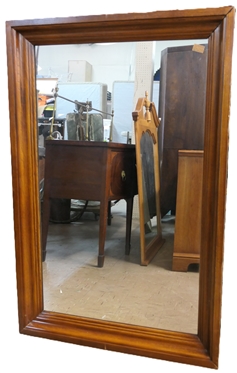 Large Carriage Trace Cherry / Elm Framed Mirror - Frame Measures 34 3/4" by 53"