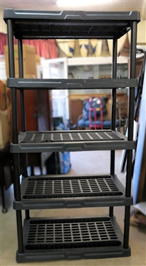 Black Plastic Storage Shelf