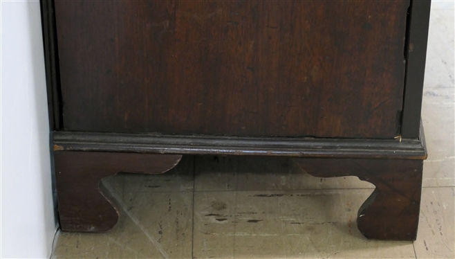 Mahogany Music Stand - Top Dovetailed Drawer with Fancy Lock plate and Pulls Above Cabinet Door - Inside 4 Pullout Tray Drawers - Cabinet Measures 36 Tall 22 1/8 by 15 - NO KEY
