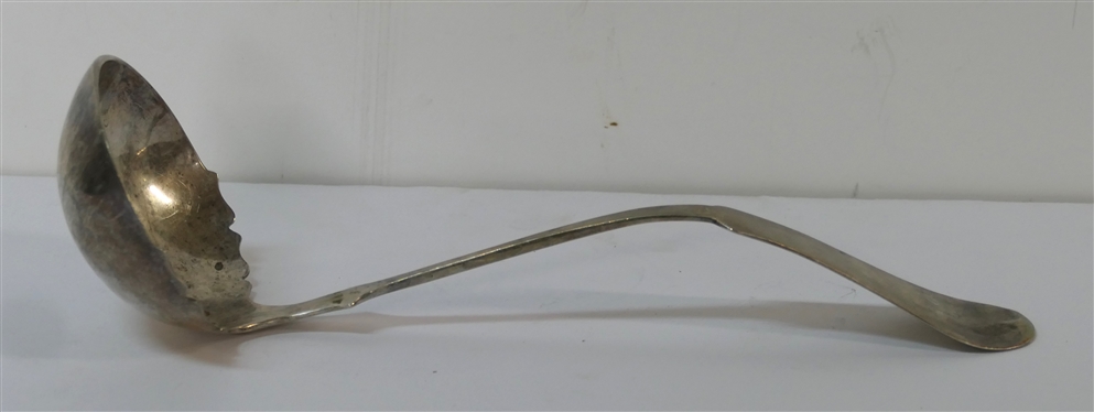 Large Chippendale Sterling Silver Ladle - Marked Sterling CO - Measures 12 1/4 Long - Weighs 199.9 Grams 