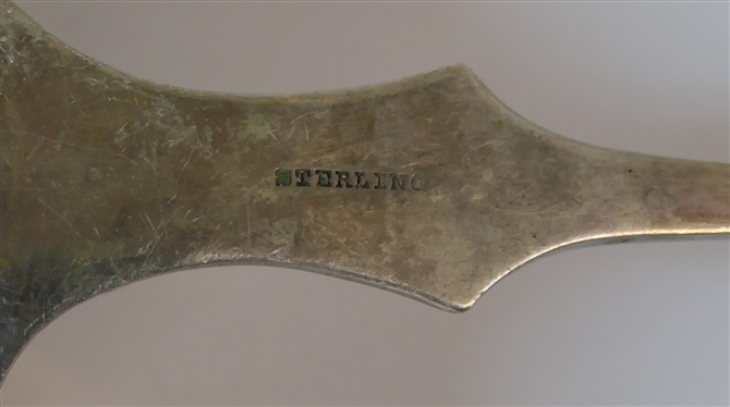 Large Chippendale Sterling Silver Ladle - Marked Sterling CO - Measures 12 1/4 Long - Weighs 199.9 Grams 
