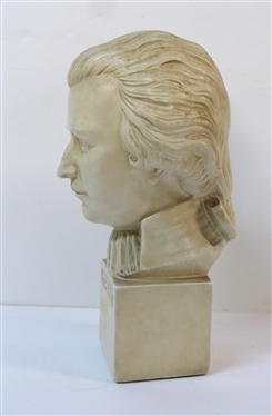 Mozart Chalk Bust - Measures 11 1/2 Tall 