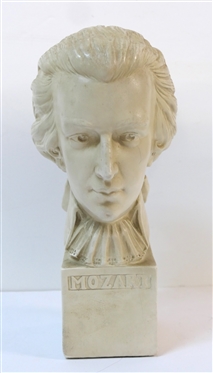 Mozart Chalk Bust - Measures 11 1/2 Tall 