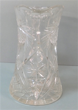 Nice Cut Glass Pitcher - Measures 9 tall