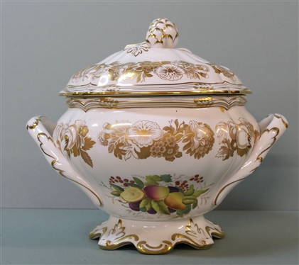 Spode Golden Valley Soup Tureen - Y7841-F - Measures 10 1/2 Tall 12 Handle to Handle