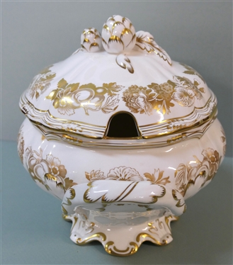 Spode Golden Valley Soup Tureen - Y7841-F - Measures 10 1/2 Tall 12 Handle to Handle