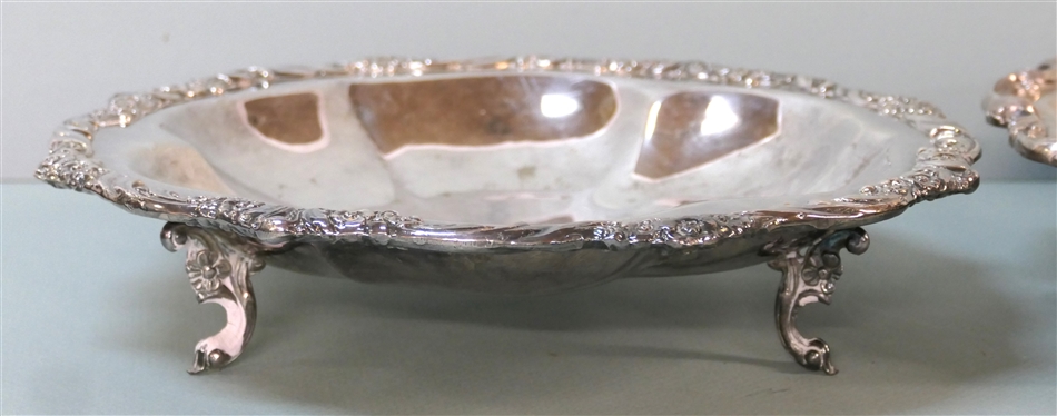 Nice Large EPC Shell Shaped Silver Plate Footed Bowl and Round 13 Silver Plate Footed Bowl 