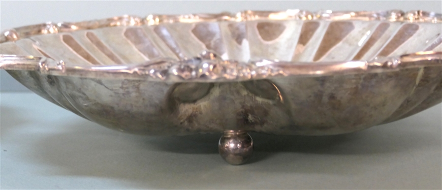Nice Large EPC Shell Shaped Silver Plate Footed Bowl and Round 13 Silver Plate Footed Bowl 