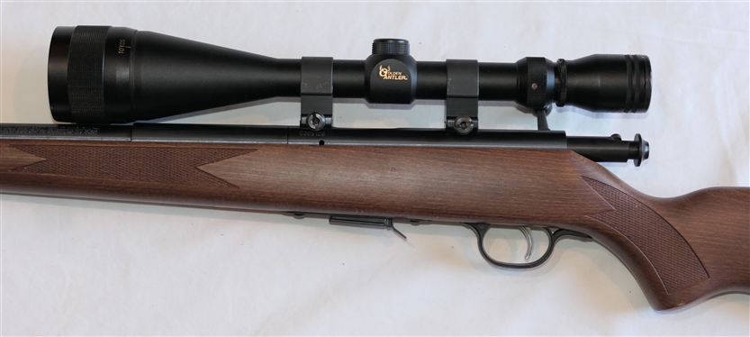 Savage Model 93-R17 Rifle .17 Cal. HMR W/ Tasco 24 x 50 Golden Antler Scope 