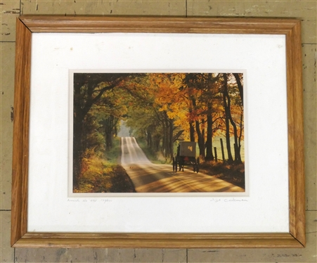 Amish NO. 690 - Photograph by Bill Coleman - Artist Pencil Signed and Numbered 139/850 - Framed and Matted - Frame Measures 12 by 15