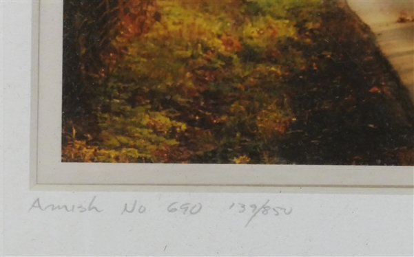 Amish NO. 690 - Photograph by Bill Coleman - Artist Pencil Signed and Numbered 139/850 - Framed and Matted - Frame Measures 12 by 15
