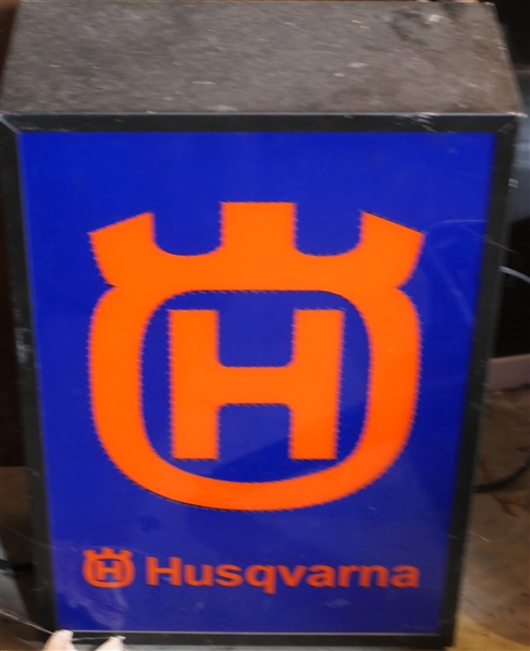 Lighted Husqvarna Sign 