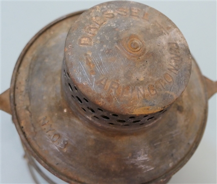 N.Y.C.S. - New York Central System Dressel - Railroad Lantern - Dressel - Arlington, NJ - Original Burner - Clear Globe Marked K - Lantern Measures 9 Tall 