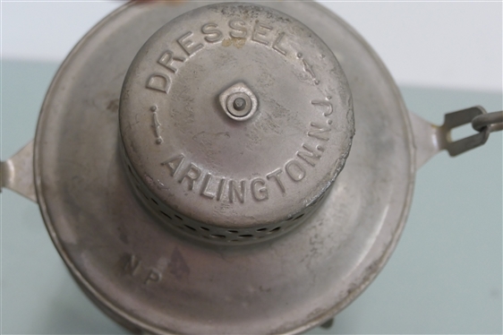 N.P. Northern Pacific Railroad Dressel - Arlington, NJ Lantern - Red Globe - Lantern Measures 9 Tall 