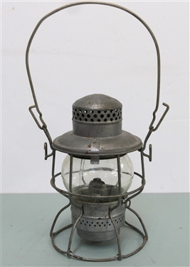 Adlake Kero Railroad Lantern with Clear Glass Globe - Adlake 300 Burner - Lantern Measures 10 Tall 