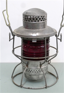 SOU RY - Southern Railroad - Adlake Kero - Lantern with Red Globe - Lantern Measures 10 Tall 