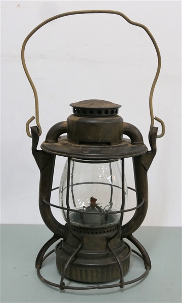 N.Y.C.S. New York Central System Dietz Railroad Lantern - Embossed NYCS Dietz Vesta Clear Globe - Lantern Measures 9 1/2" Tall 