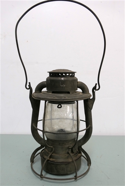 Dietz Vesta Boston &Maine Railroad Lantern - NYCS (New York Central System) Embossed Clear Dietz Globe - With Burner - Lantern Measures 10" Tall 