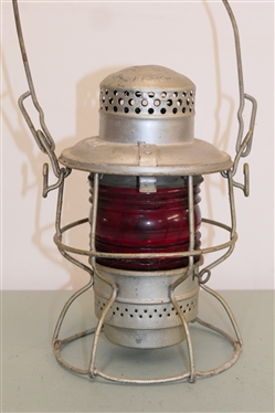Adlake Kero SOU. RY (Southern Railway) Railroad Lantern - Red Glass Globe - Adlake USA & Canada on Bottom - Lantern Measures 9 Tall 