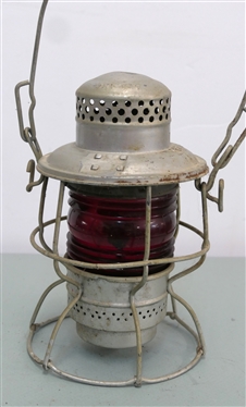 Adlake Kero SOU. RY (Southern Railway) Railroad Lantern - Red Glass Globe - Adlake USA & Canada on Bottom - Lantern Measures 9 Tall 