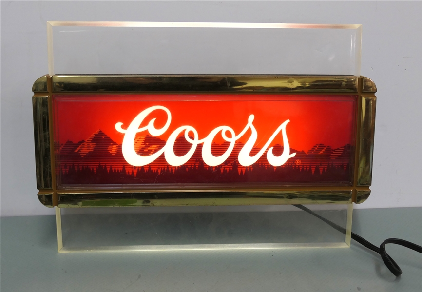 Lighted Coors Beer Sign - Measures 16" by 11" 